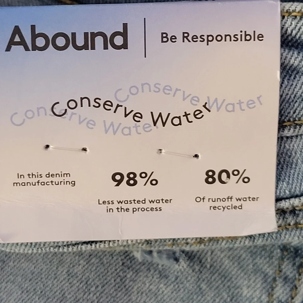 Abound 25 Slim Bootcut Jeans Light Wash Distressed Frayed Hem Stretch Denim